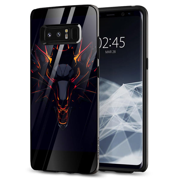 Wolf Eyes Tempered Glass Phone Case for Samsung Galaxy Note 8