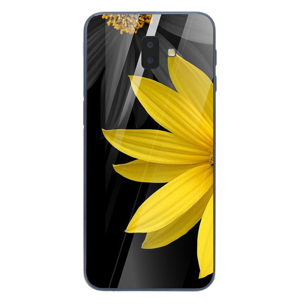Beautiful Flowers Tempered Glass Phone Case for Samsung Galaxy J6 Plus