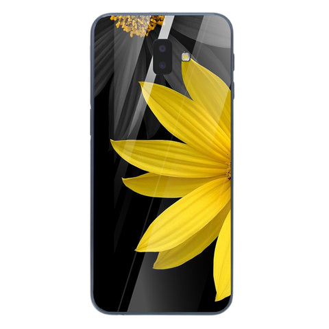Beautiful Flowers Tempered Glass Phone Case for Samsung Galaxy J6 Plus