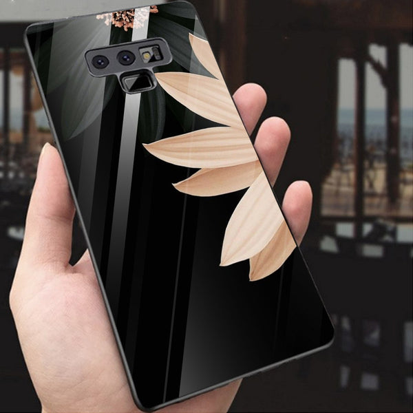 Beautiful Flowers Tempered Glass Phone Case for Samsung Galaxy Note 9