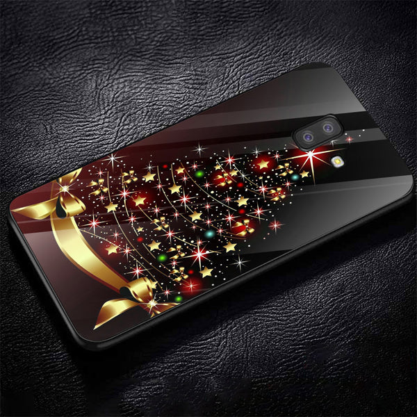 Merry Chrismas Tempered Glass Phone Case for Samsung Galaxy J6 Plus