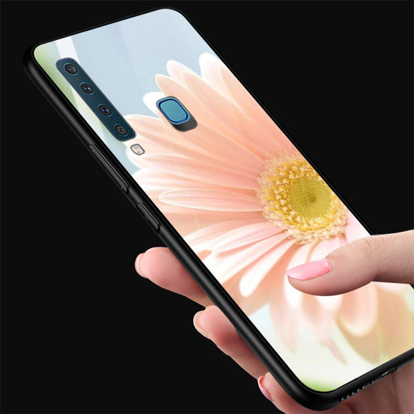 Beautiful Flowers Tempered Glass Phone Case for Samsung Galaxy A9 2018