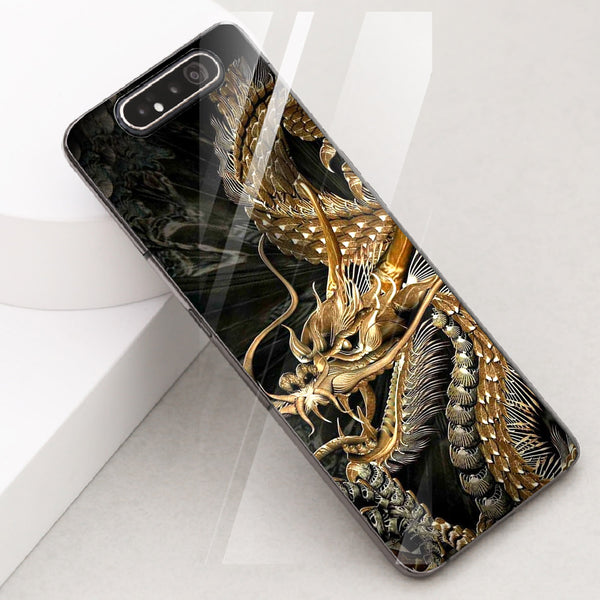Dragon Tempered Glass Phone Case for Samsung Galaxy A80