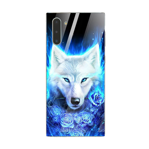 Wolf Eyes Tempered Glass Phone Case for Samsung Galaxy Note 10