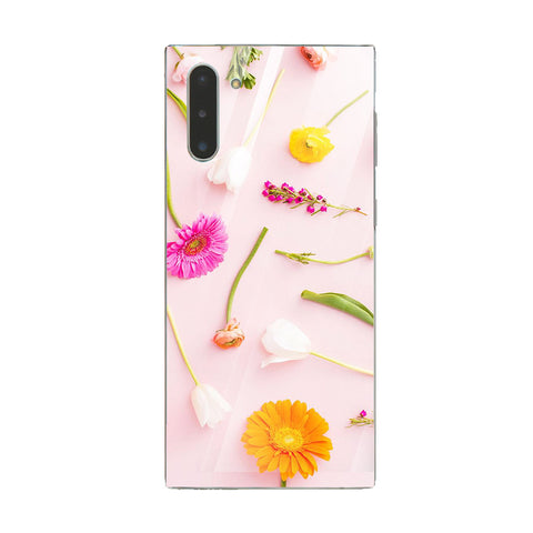 Beautiful Flowers Tempered Glass Phone Case for Samsung Galaxy Note 10
