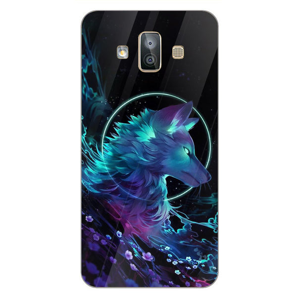 Wolf Eyes Tempered Glass Phone Case for Samsung Galaxy J7 Duo