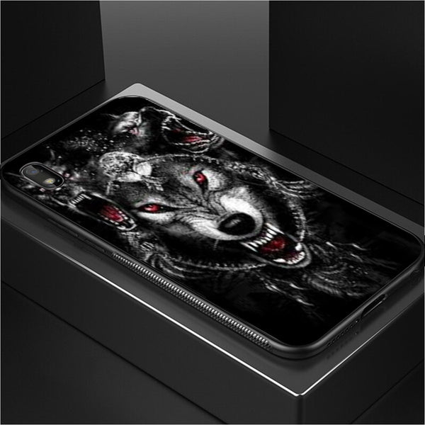 Wolf Eyes Tempered Glass Phone Case for Samsung Galaxy A10