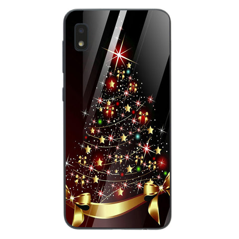 Merry Chrismas Tempered Glass Phone Case for Samsung Galaxy A10
