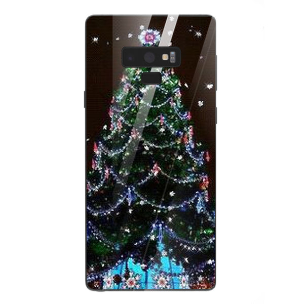 Merry Chrismas Tempered Glass Phone Case for Samsung Galaxy Note 9