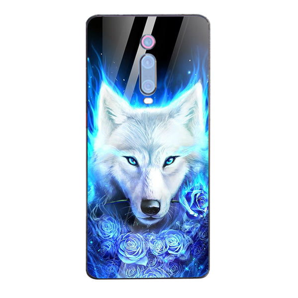 Wolf Eyes Tempered Glass Phone Case for Xiaomi Redmi K20