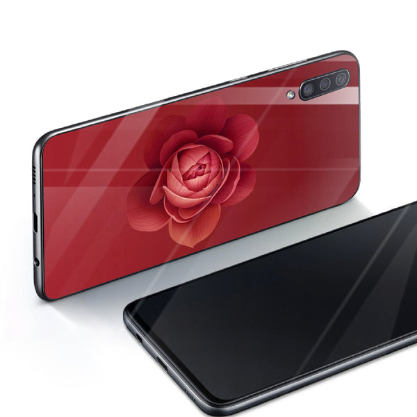Beautiful Flowers Tempered Glass Phone Case for Samsung Galaxy A70