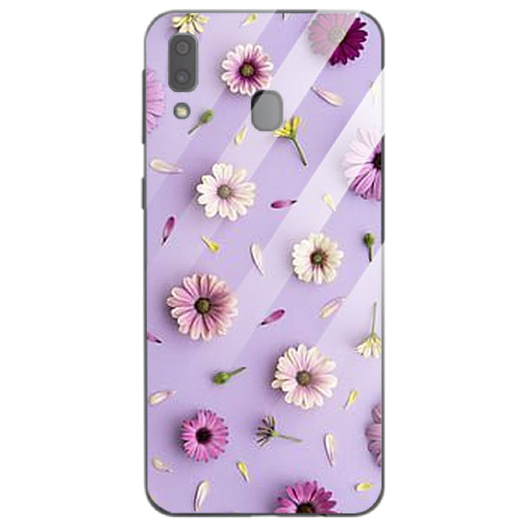 Beautiful Flowers Tempered Glass Phone Case for Samsung Galaxy A40