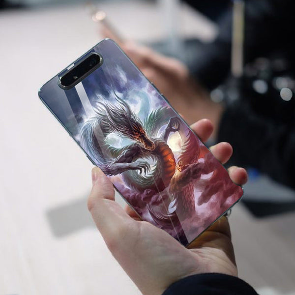 Dragon Tempered Glass Phone Case for Samsung Galaxy A80
