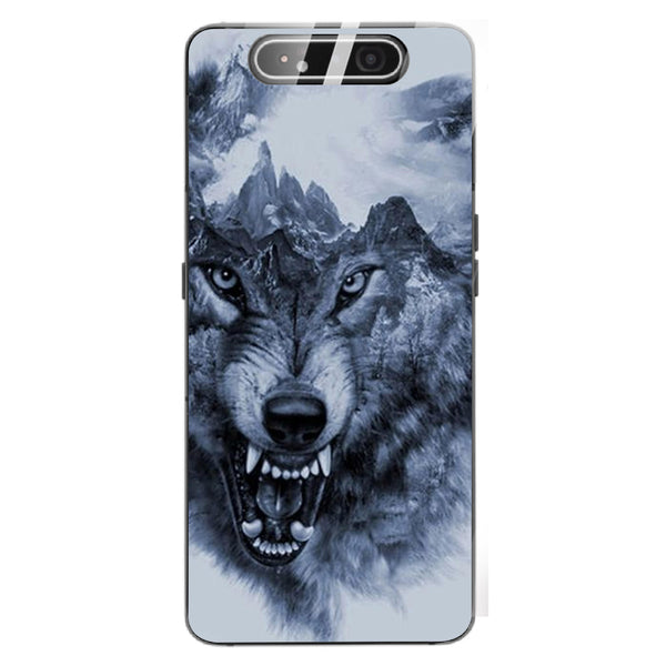 Wolf Eyes Tempered Glass Phone Case for Samsung Galaxy A80
