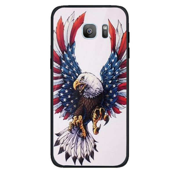 Eagle Tempered Glass Phone Case for Samsung Galaxy S7
