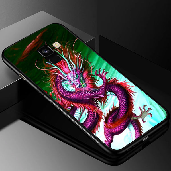 Dragon Tempered Glass Phone Case for Samsung Galaxy A8 Plus