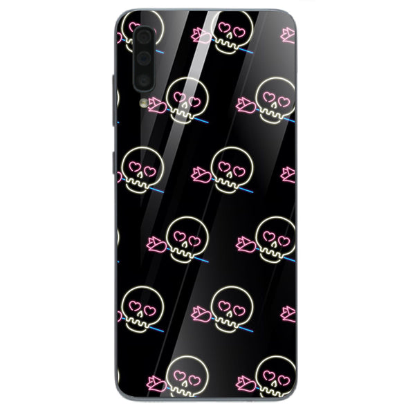 Halloween Skull Tempered Glass Phone Case for Samsung Galaxy A70