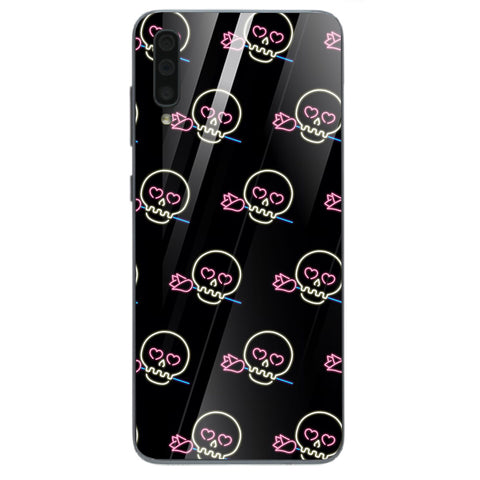 Halloween Skull Tempered Glass Phone Case for Samsung Galaxy A70