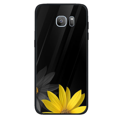 Beautiful Flowers Tempered Glass Phone Case for Samsung Galaxy S7