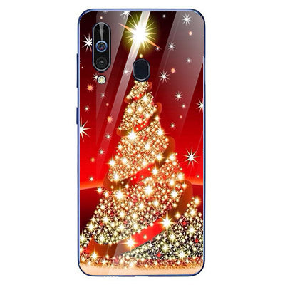 Merry Chrismas Tempered Glass Phone Case for Samsung Galaxy A60