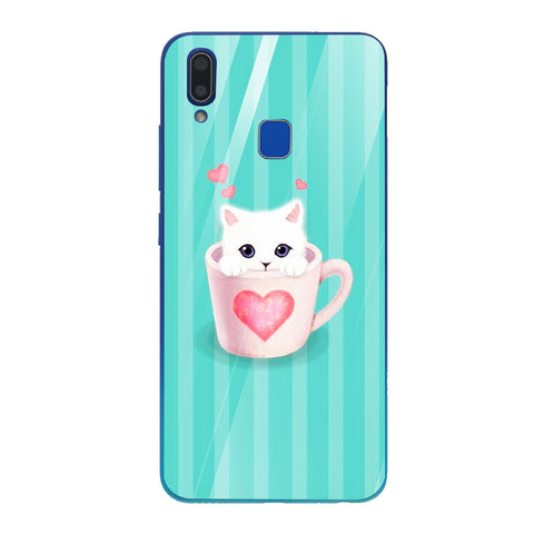 Cute Teddy Bear Tempered Glass Phone Case for Vivo Y91