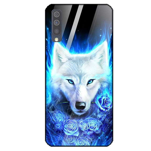 Wolf Eyes Tempered Glass Phone Case for Samsung Galaxy A50