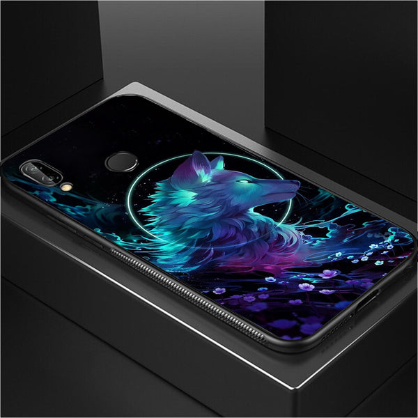 Wolf Eyes Tempered Glass Phone Case for Samsung Galaxy A40