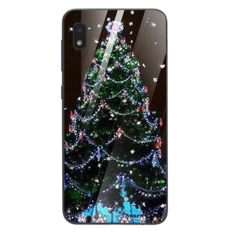Merry Chrismas Tempered Glass Phone Case for Samsung Galaxy A10