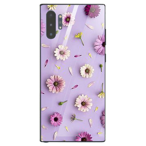 Beautiful Flowers Tempered Glass Phone Case for Samsung Galaxy Note 10 Plus