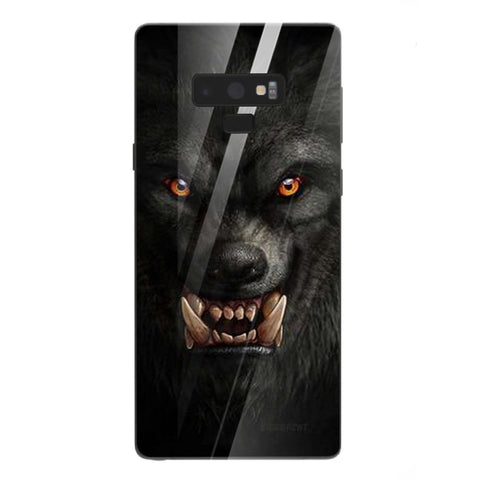 Wolf Eyes Tempered Glass Phone Case for Samsung Galaxy Note 9