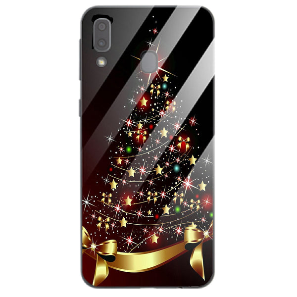 Merry Chrismas Tempered Glass Phone Case for Samsung Galaxy A40