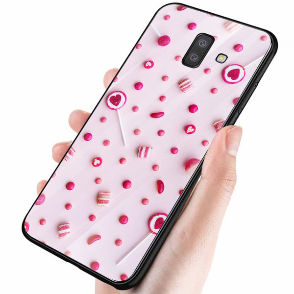 Beautiful Flowers Tempered Glass Phone Case for Samsung Galaxy J6 Plus