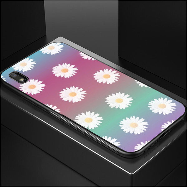 Beautiful Flowers Tempered Glass Phone Case for Samsung Galaxy A10