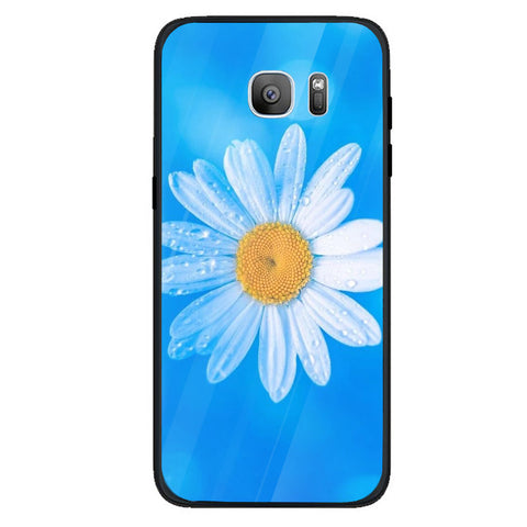 Beautiful Flowers Tempered Glass Phone Case for Samsung Galaxy S7
