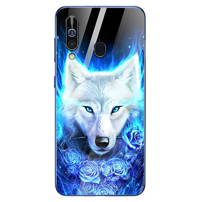 Wolf Eyes Tempered Glass Phone Case for Samsung Galaxy A60