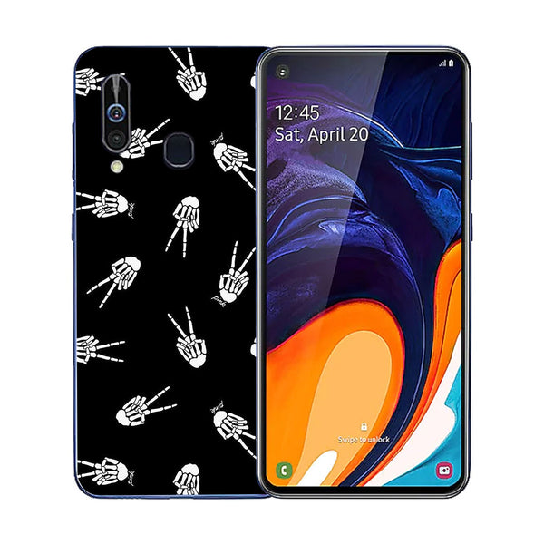 Halloween Skull Tempered Glass Phone Case for Samsung Galaxy A60