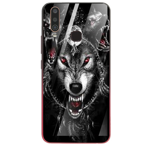 Wolf Eyes Tempered Glass Phone Case for Vivo Y17