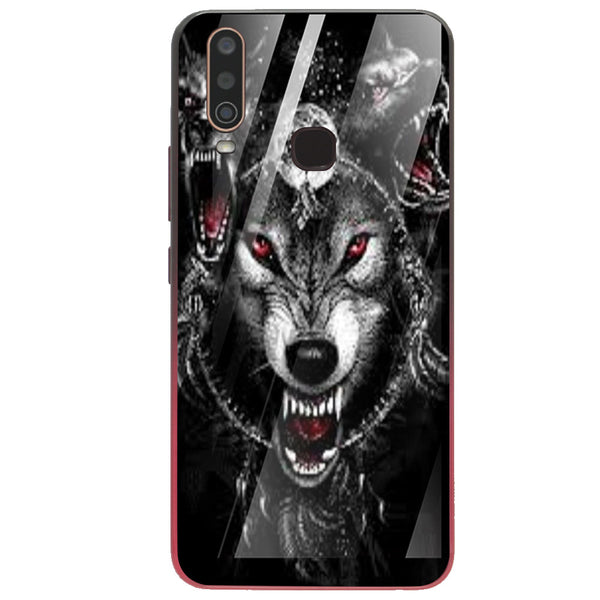 Wolf Eyes Tempered Glass Phone Case for Vivo Y15