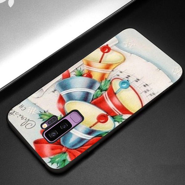 Merry Chrismas Tempered Glass Phone Case for Samsung Galaxy S9 Plus