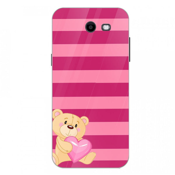 Cute Teddy Bear Tempered Glass Phone Case for Samsung Galaxy J3 Prime