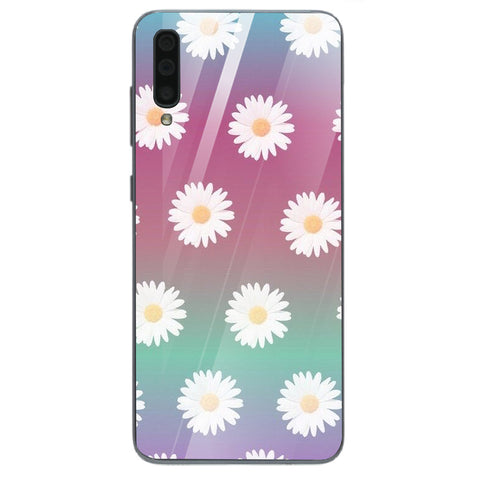 Beautiful Flowers Tempered Glass Phone Case for Samsung Galaxy A70
