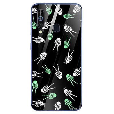 Halloween Skull Tempered Glass Phone Case for Samsung Galaxy A60