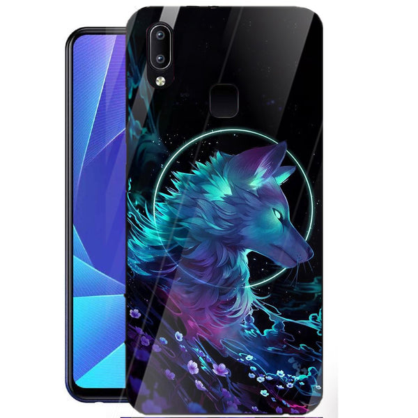 Wolf Eyes Tempered Glass Phone Case for Vivo Y91