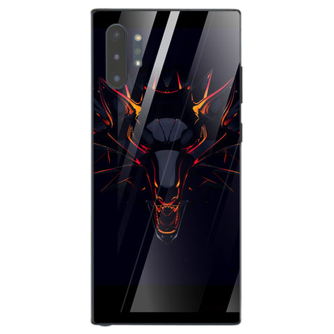 Wolf Eyes Tempered Glass Phone Case for Samsung Galaxy Note 10 Plus
