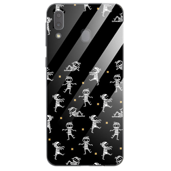 Halloween Skull Tempered Glass Phone Case for Samsung Galaxy A40