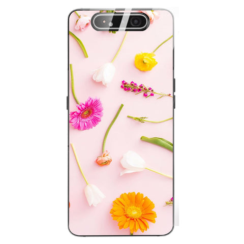 Beautiful Flowers Tempered Glass Phone Case for Samsung Galaxy A80
