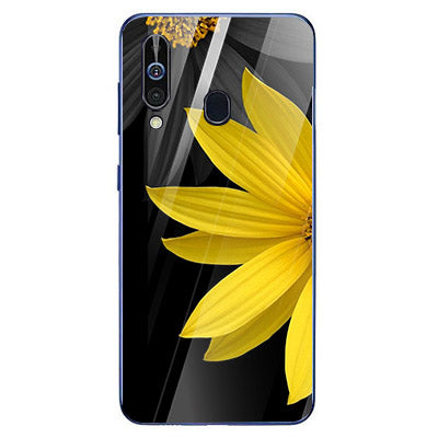 Beautiful Flowers Tempered Glass Phone Case for Samsung Galaxy A60