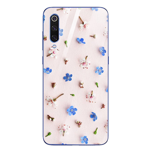 Beautiful Flowers Tempered Glass Phone Case for Xiaomi Mi 9 SE