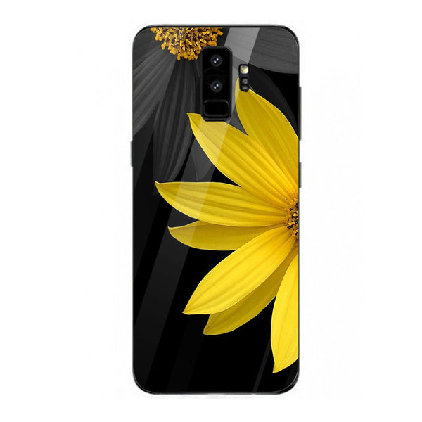 Beautiful Flowers Tempered Glass Phone Case for Samsung Galaxy S9 Plus