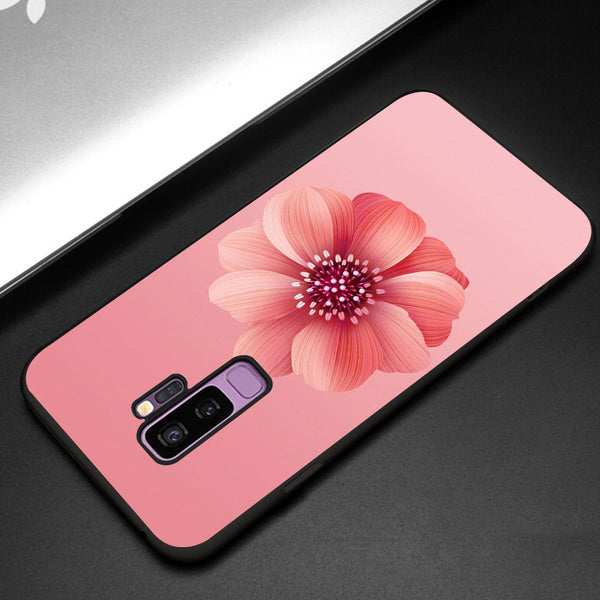 Beautiful Flowers Tempered Glass Phone Case for Samsung Galaxy S9 Plus